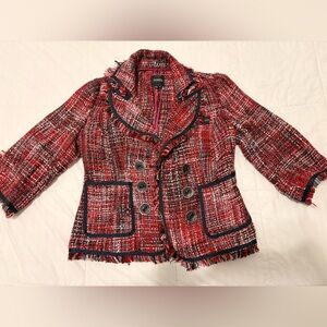 XOXO  Red and Black Tweed Blazer